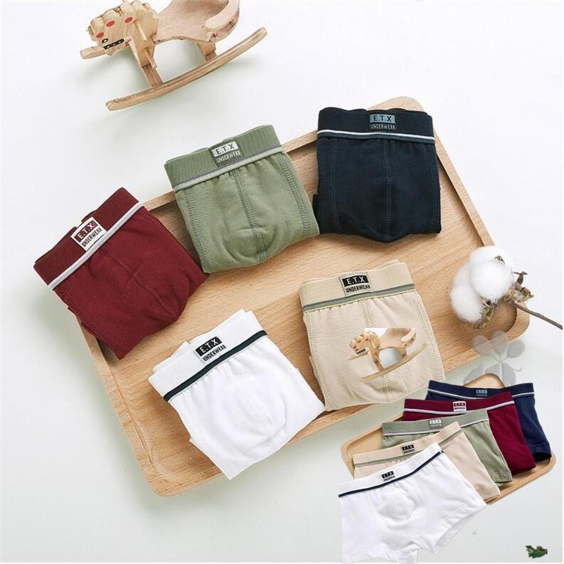 5 Pcs//Set Boys Underwear Boxer Shorts Kids Blend Cotton 2-16 Years Old Panties