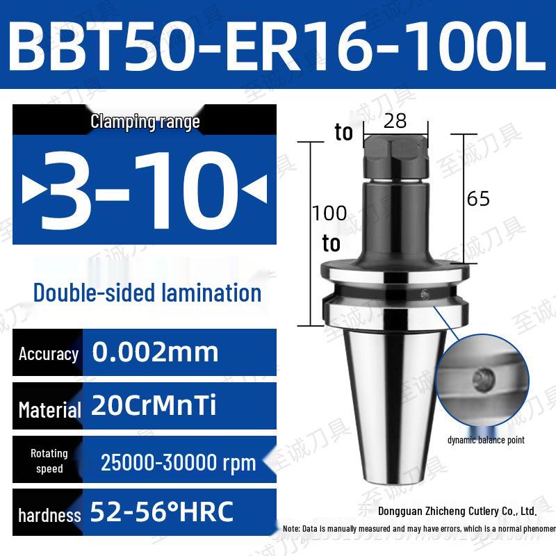 CNC-Hochgeschwindigkeits-Doppelseitiger BBT30/40/50-ER20/25/32 Werkzeughalter mit Dynamischer Auswuchtung