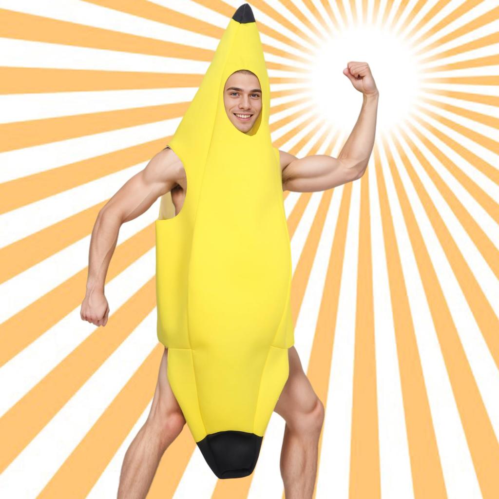 Banana Man Full Banana Costume for Halloween Funny Adult Perfect for School Festivals and Cultural Events [Formemory] - Costume, Yellow, Unisex, Size,