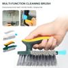 1PC Household Cleaning Brush Kitchen Gadgets Tiles Window Trough 4in 1 V-shaped Brush for Kitchen Home Supplies Tools Bathroom