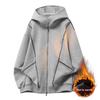 Men's Winter Heavyweight Double Zipper Hoodie - Trendy Loose Fit with Plus Velvet