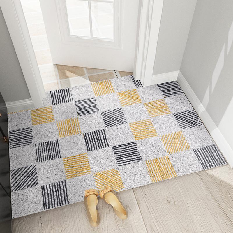 Silk Loop PVC Door Mats Non-slip Cuttable Kitchen Bathroom Carpet Hallway Entrance Home Decor New Product 50x80cm