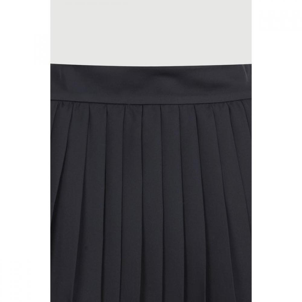 Lucky Chouette Color Mix Back Banding Pleated Skirt Lfkaa25130