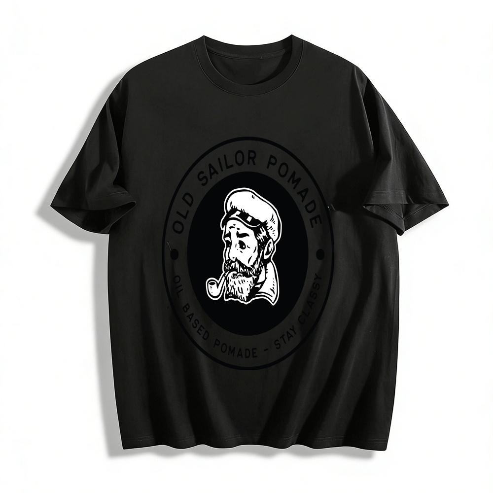 

Old Sailor Pomade Oil Based Graphic Casual Tee Pure cotton T-shirt XXS