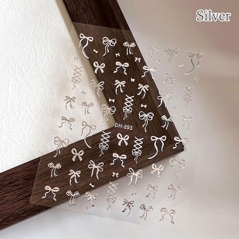 

1 лист наклейки для ногтей «Бантик и лента» Каваий бабочка Самоклеящиеся наклейки для нейл-арта DIY Маникюрный декор Наклейка «Бантики»