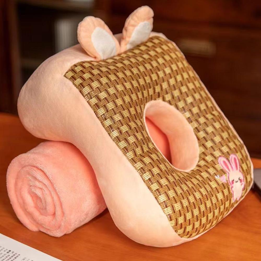 Hollow Breathable Office Plush Pillow Double-sided Cute Animal Neck Pillow  Dormitory