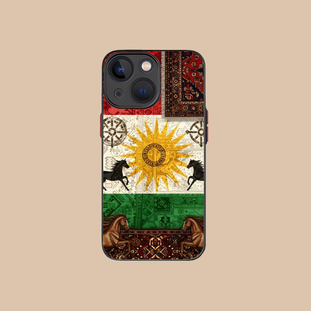

Kurdistan Flag Silicone Mobile Phone Case for iPhone 17 16 15 14 13 12 11 X XR XS Air Pro Max Plus Mini Colorful Cover iPhone XS Max