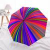 1pc Color Wheel Spectrum Automatic Folding Umbrella with 8-Rib Windproof Design, Portable Foldable Sunshade Umbrella For Halloween 024