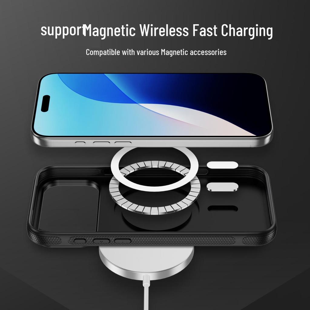 Carbon Fiber Magnetic Support Case for Apple iPhone 17 Pro Max