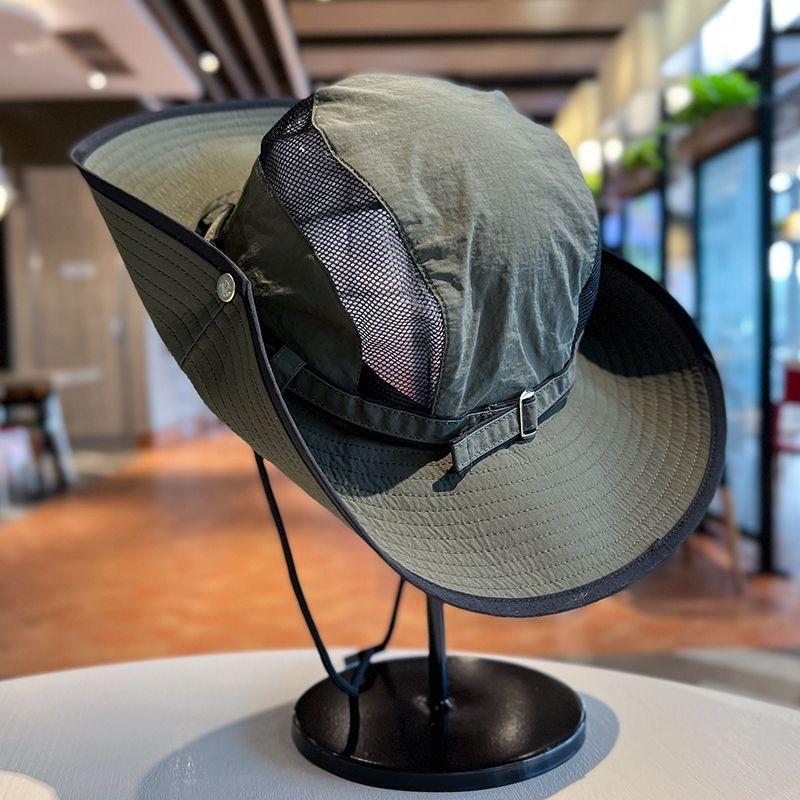 Bucket Hat Women's Summer Sun Protection Quick-drying Breathable Sun Hat Outdoor UV Protection Camping Fishing Mountaineering Hat Male Tide