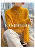 Women's Cashmere Half-High Neck Sweater - Thickened, Loose, Slimming Autumn/Winter Knit Pullover.