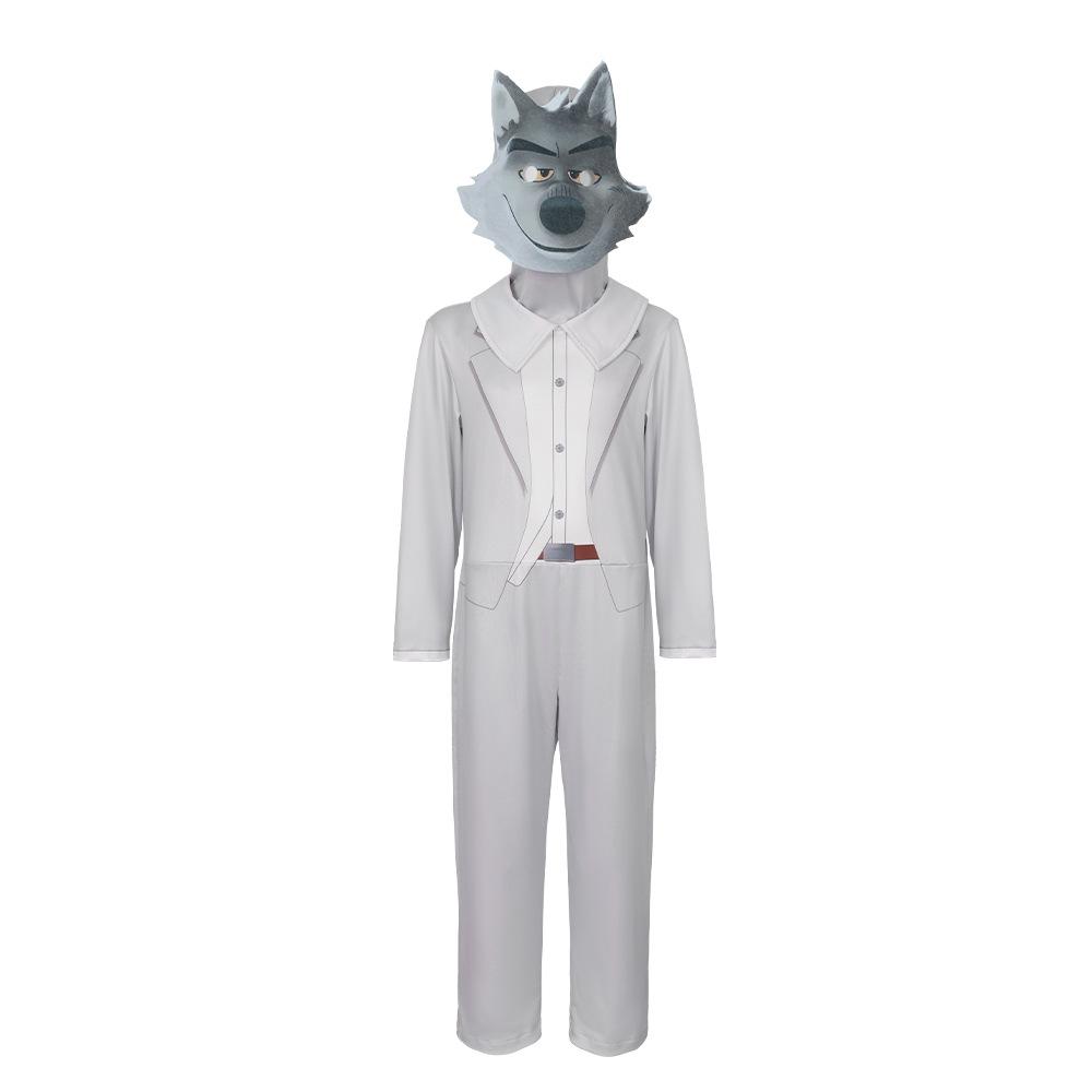 The Bad Guys Big Bad Wolf Cosplay Costume, Halloween Stage Performance Role Play Outfit