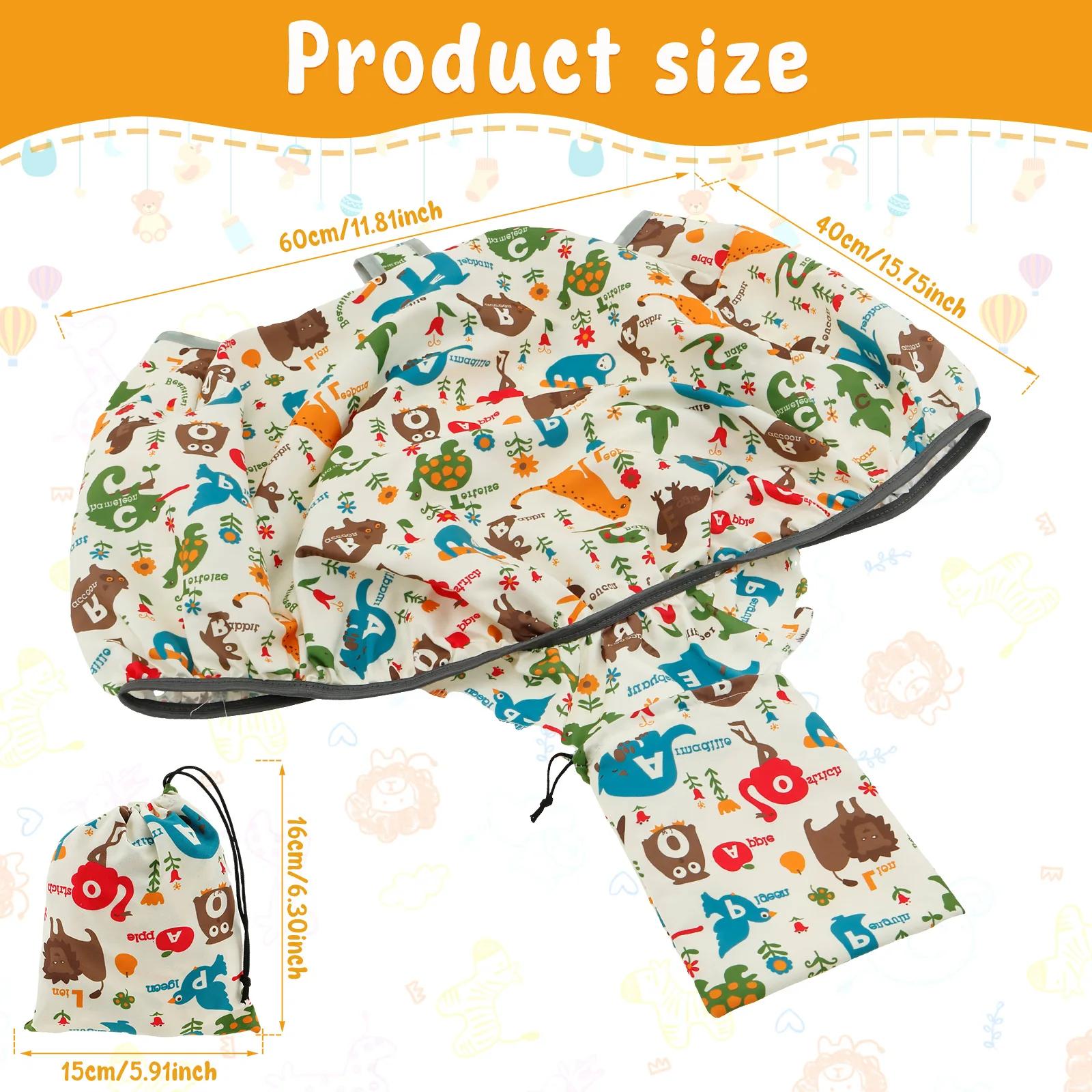 

Baby Shopping Cart Seat Cover Polyester Waterproof Carton Style Baby Safety Cart Cover Comfortable Children Anti-Dirty Seat Pad
