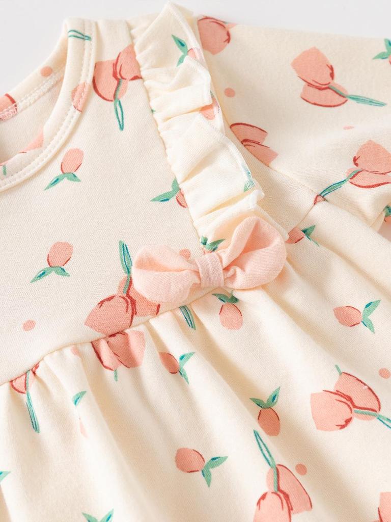 Süßes Baby Mädchen Baumwoll-Zweiteiler-Set für Frühling & Herbst