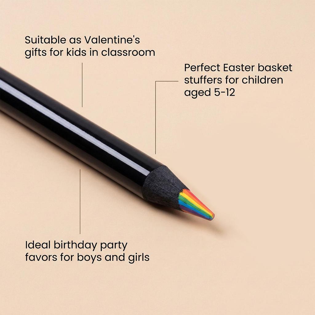 Noteory Multi-Color Rainbow Pencil for Doodling and Painting