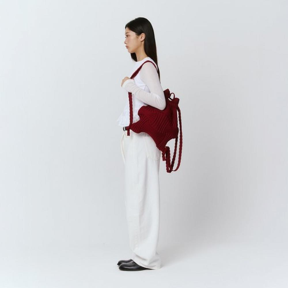 Pleatsmama Backpack Burgundy Newbow