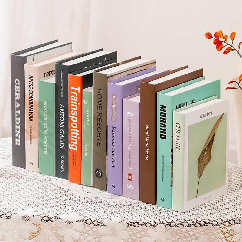 Luxury Fake Book Ornaments: Decorative Books, Simulation Props, English Book Models for High-End Photography