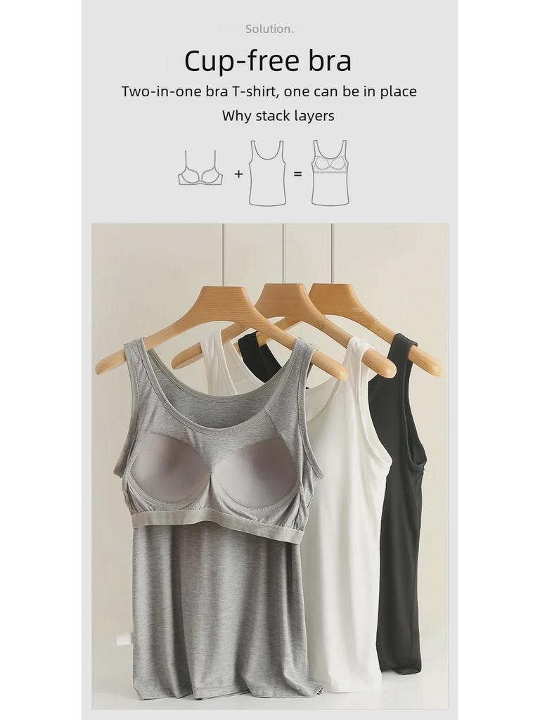 Damen Nahtloses Gepolstertes Sport-Camisole - Große Größe