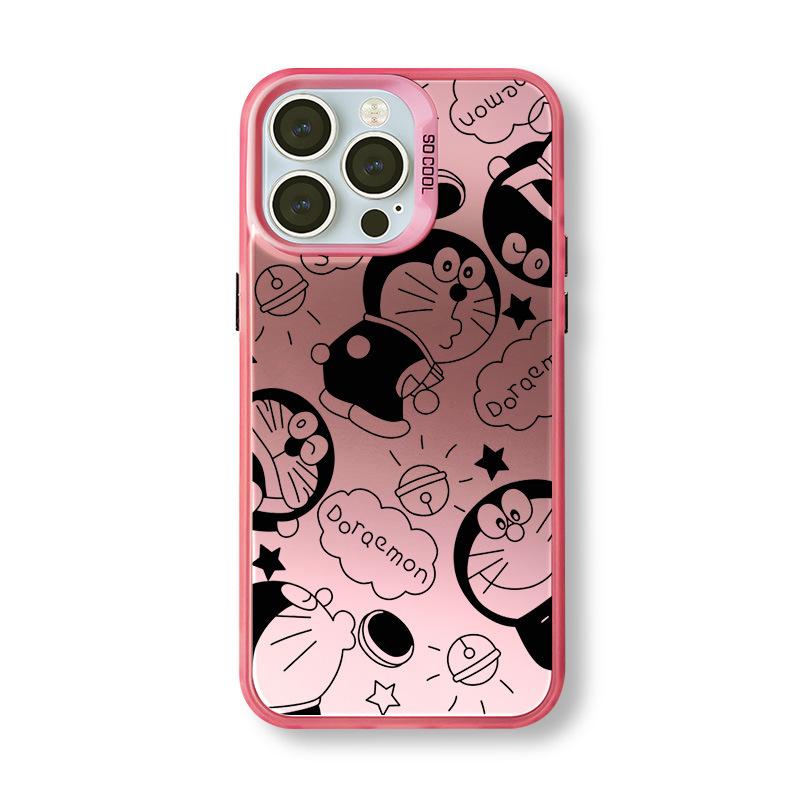Doraemon Silver Phone Case for iPhone 17/16/15/14/13/12 Pro Max - Cross-Border Niche Collection