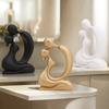 Kissing Couple Statue, Modern Abstract Lover Figurine, Resin Romantic Couple Sculpture for Home, Office, Desktop, Bookshelf, Wedding Decor