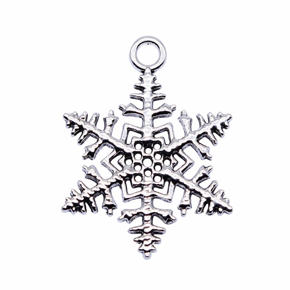 Snowmen Charms Snowflake Pendants For Winter Christmas Themed Jewelry