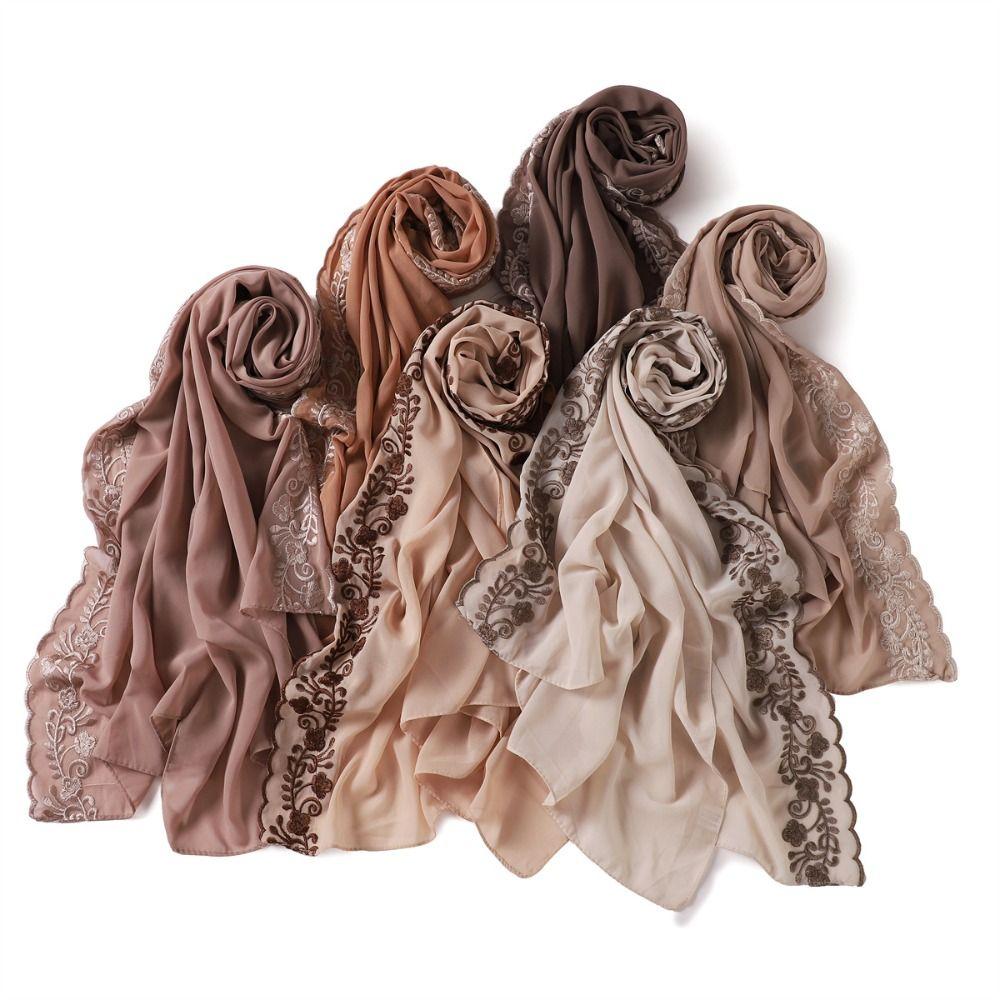 Lightweight Long Scarf Solid Color Women's Headscarf Fashion Hijab for Spring and Summer