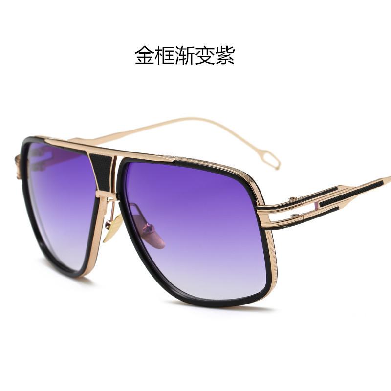Elegant Flat Top Square Retro Vintage Big Oversized Aviator Sunglasses For Driving And Outdoor Sports