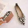 New Woman's Spring Summer Leopard Print Mesh Flat Sole Shoes Soft Sole Light Pointed Toe Ballet Shoes Slip On Slip On Nude Shoes