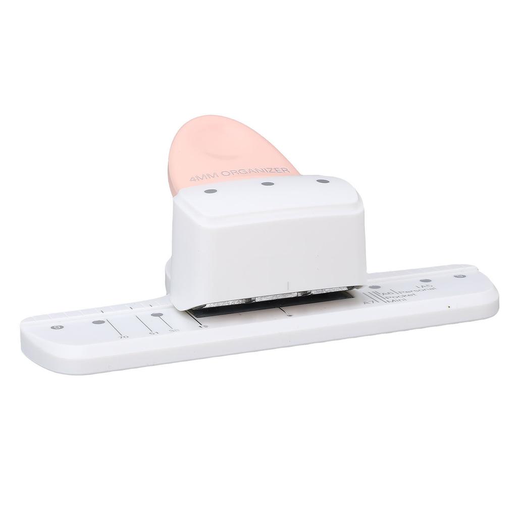 3-hålsslagare 4 mm Ø 19 mm avstånd Lösbladshäften Scrapbookinghålslagare Rosa för A5 A6 A7 A8 A7 Pocket A6 Personal A8