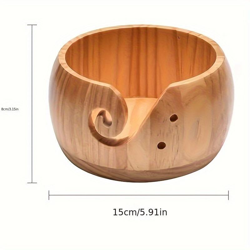 Garnaufbewahrungsschale Holz Häkelgarnhalter Strickwolle Garn Organizer Schalen mit Loch Handarbeitsbedarf Aufbewahrung