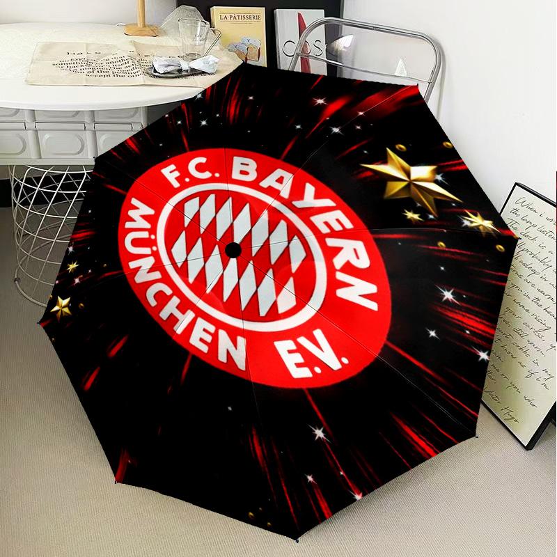 1PC FC Bayern München Printed Umbrella Folding Umbrella, Automatic Umbrella 8-Frame for Travel, Camping Fan Gifts Christmas Gifts