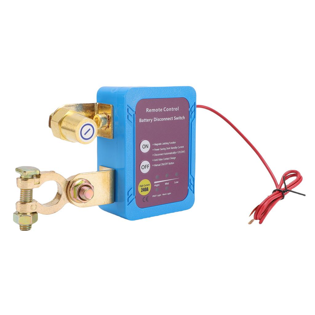 Remote Battery Disconnect Switch 240A for Boat Car Truck RV Smart Automatic Power Shut Off Prevent