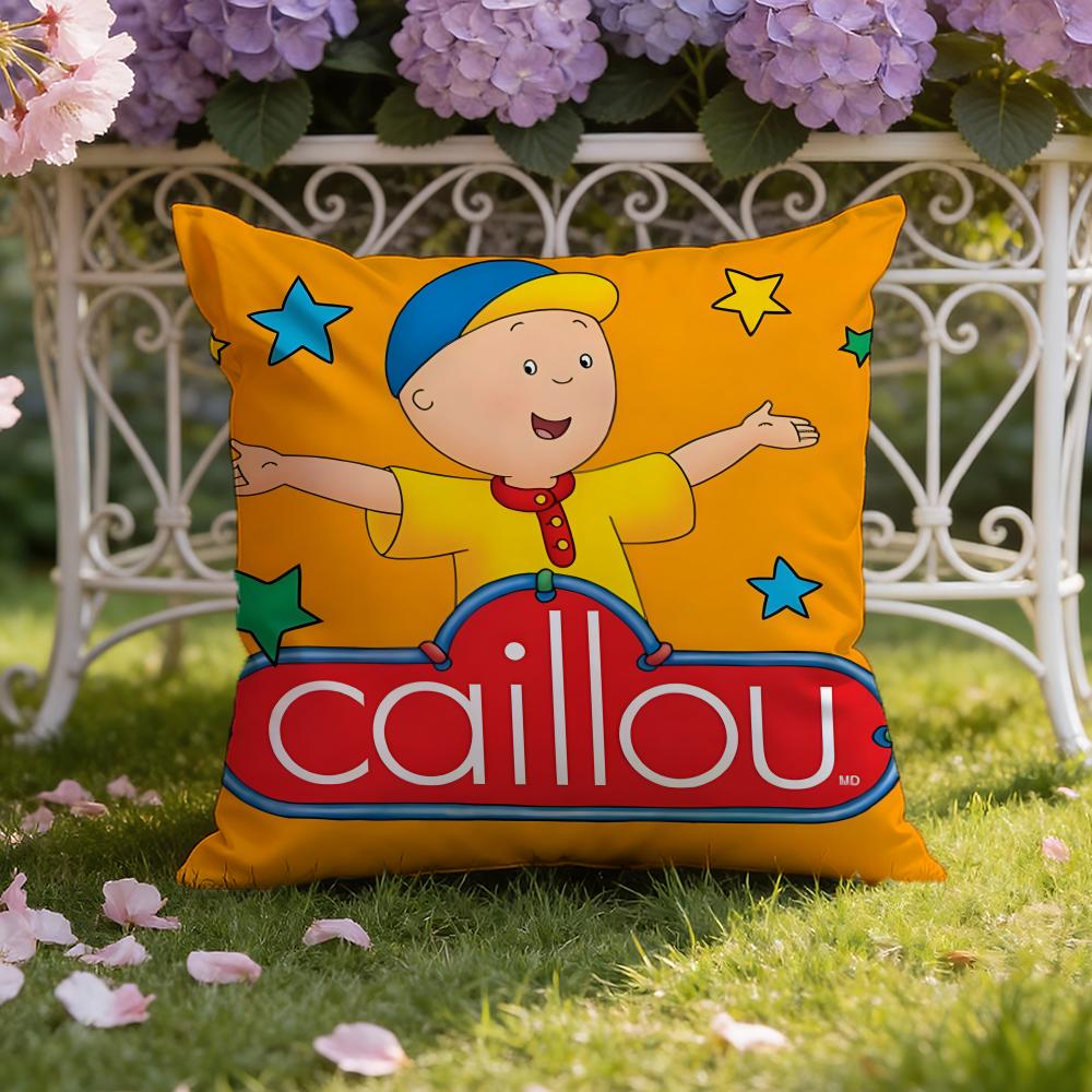 Anime C-Caillou Cushion Cover Home & Car Dual-Scene Pillow Cover: Reversible for Premium Comfort