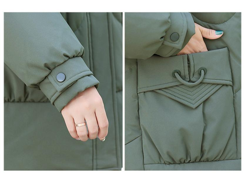 2025 Stilvolle mittellange Daunenjacke für Frauen mittleren Alters - Modisch, Übergröße, Dicke Winter-Oberbekleidung für Mütter und Großmütter