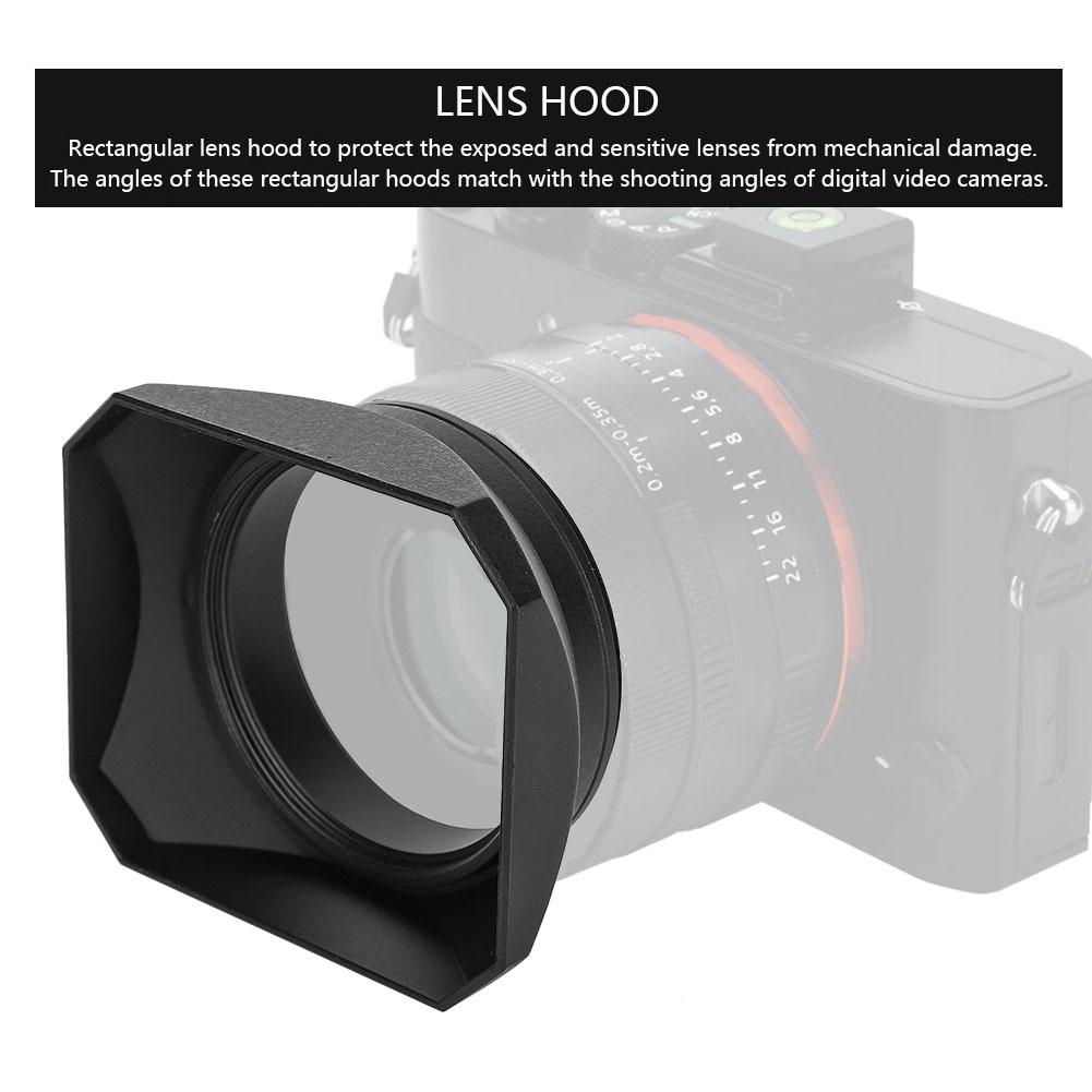 Quadratische Gegenlichtblende Zubehör für DV Camcorder Digitale Videokamera Objektivfilter
