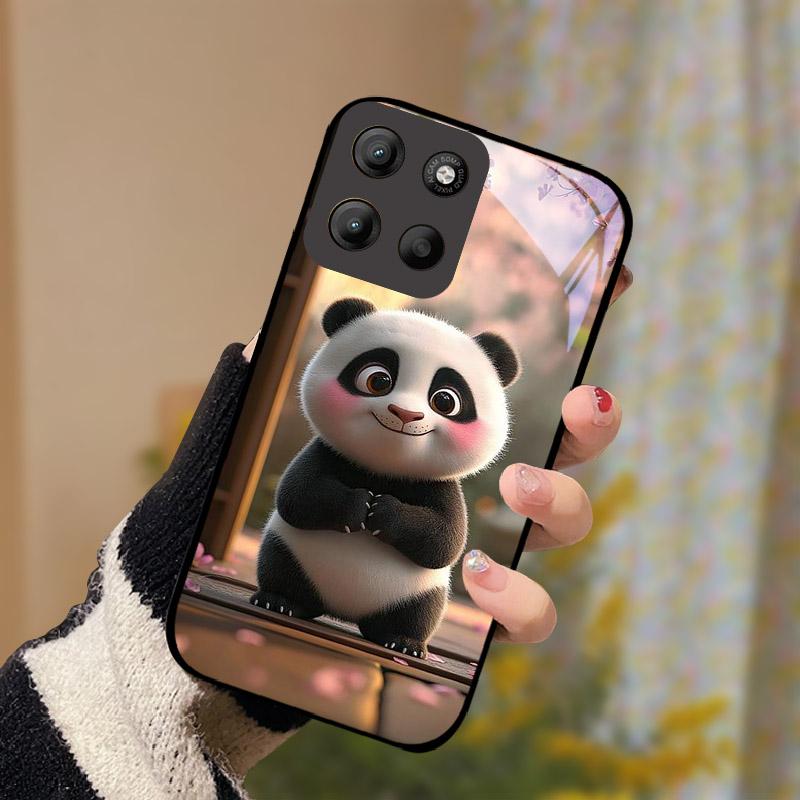 Para Motorola Moto G15 Capa Vidro Temperado Anti Queda Capa de Telefone Para Moto G 15 MotoG15 Capa Protetora Resistente a Choques Concha Dura de PC Bumper Traseiro