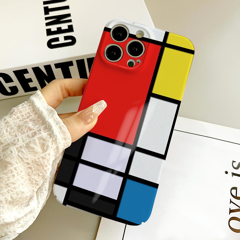Piet Mondrian Phone Case FUNDA For IPhone 16 15 14 13 12 11 Plus Pro Max Mini Precise Hole Matching Film Covers