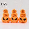 Decorative Pumpkin Lamp Halloween Stacking Light, LED Light-up Decoration for Horror Light Party, Glowing Hanging Ornament with Metal Ring