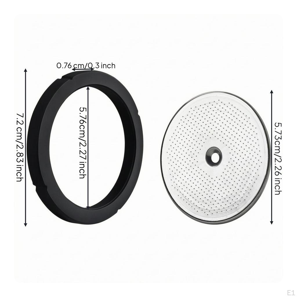 Shower Screen with Sealing Gasket | Fine Perforated Surface, Replacement,