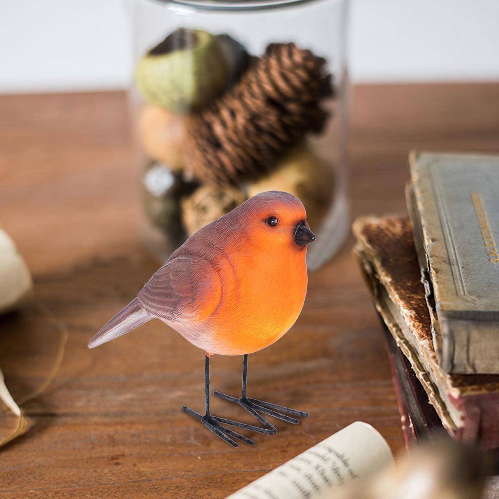 2PCS Simulation Resin Bird Decor Animal Indoor Outdoor Garden Art Craft Ornaments
