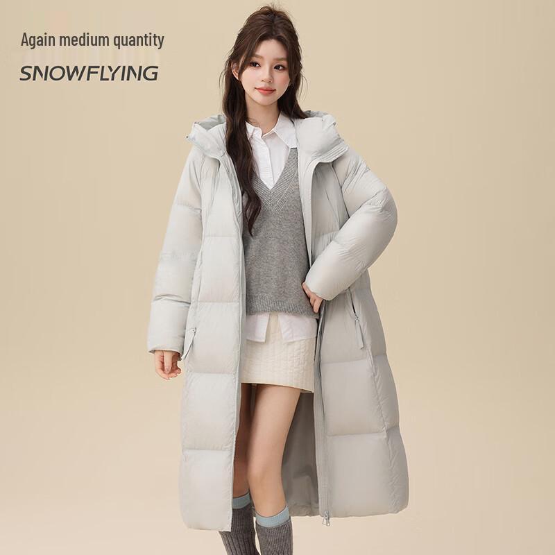 SNOWFLYING 2025 Women's Oversized Long Down Jacket X250147028F