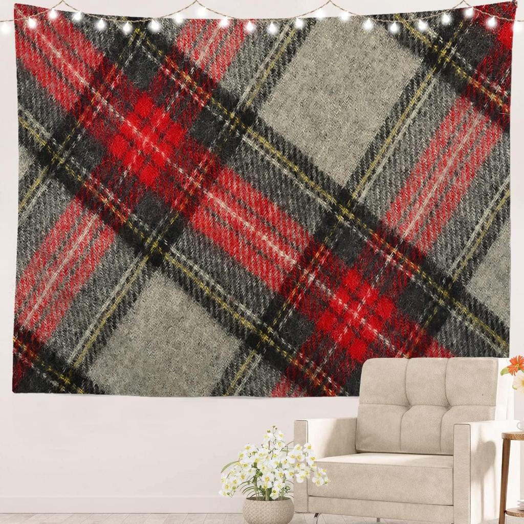 Abstract Modern Aesthetic Tapestry, Simple Dot Neutral Tones Wall Art Hanging Decoration Polyester Fiber White Ruffled Around