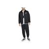 Nike Solid Logo Print Polo Jacket Men Jackets Black DQ4192-010