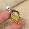 Citrine Gemstone Handmade Solid 925 Sterling Silver Jewelry  Beautiful Pendant For Birthday Gift