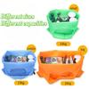 Solid Color Reusable Foldable Shopping Bag Totes Eco Friendly Shopper Portable Large Capacity Shoulder Handbags Grocery Bags