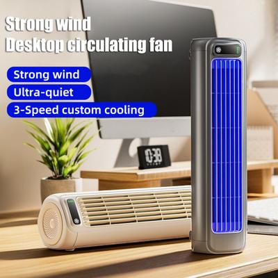 Bezdrátový přenosný klimatizační chladicí ventilátor 3 rychlosti Silný proud vzduchu Nízká hlučnost Dobíjecí Tichý stojanový ventilátor