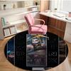 Jinx Print Round Rug, Washable Floor Carpet, For Entryway Dorm Laundry Room Office Study, Home Decor Birthday Christmas Gift
