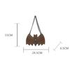 Gothic Style Bat & Skull PU Leather Shoulder Bag Vintage Solid Color Crossbody Bag with Adjustable Chain Strap for Outings, and Everyday Use