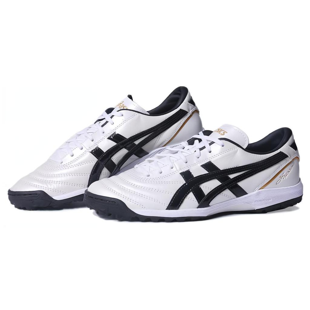 Asics C3 Comfortable Casual TF (Rubber Studs) Hard Ground Artificial Grass Kangaroo Leather Football Shoes Men Football Shoes White 1113A032-100