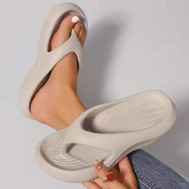 

Women Slippers Platform Wedges Flip Flops Summer Casual Cozy Slides Designer Beach Dress Sandals 2026 Fashion Sport Women Shoes 44-45 сірий